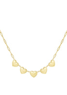 Small Heart Studs Necklace - 