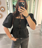 Sofie Bow Blouse Black - My Favourites