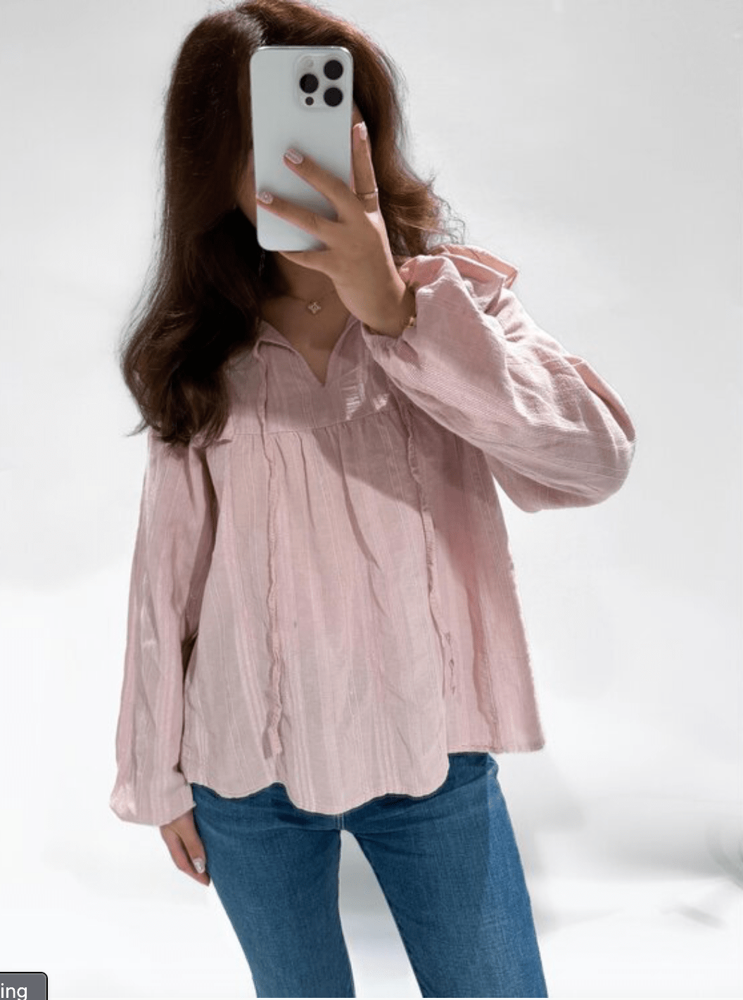 Sophie Ruffle Blouse Old Pink - 