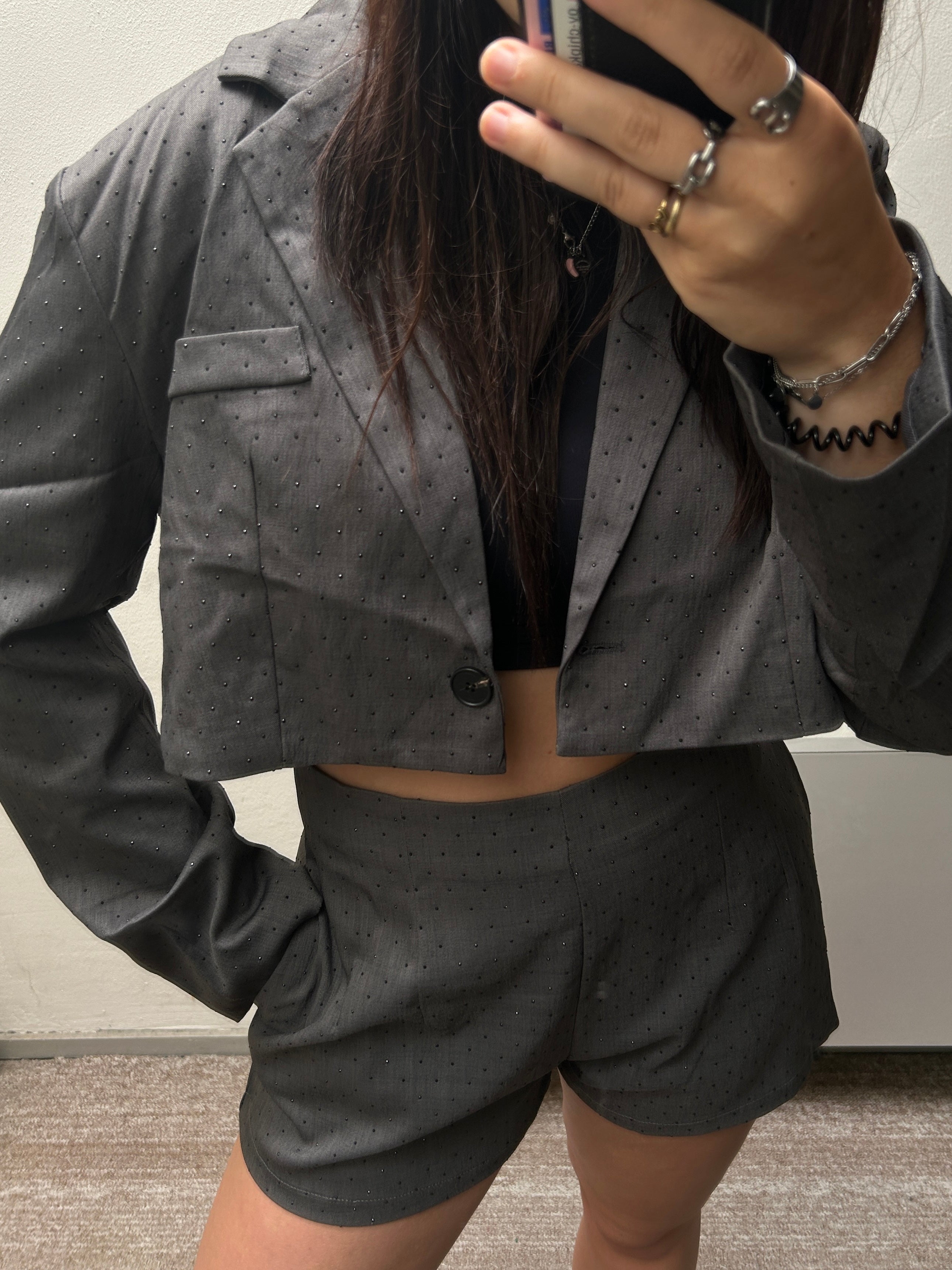 Sparkle Blazer Grey - 