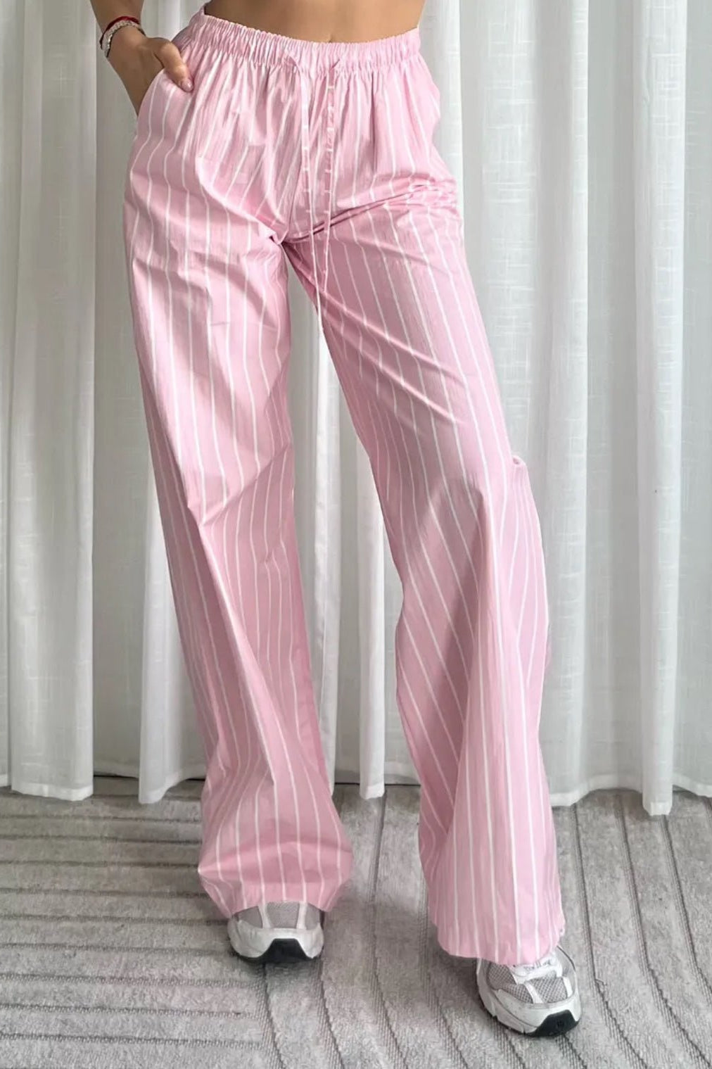 Striped Cotton Pants - 