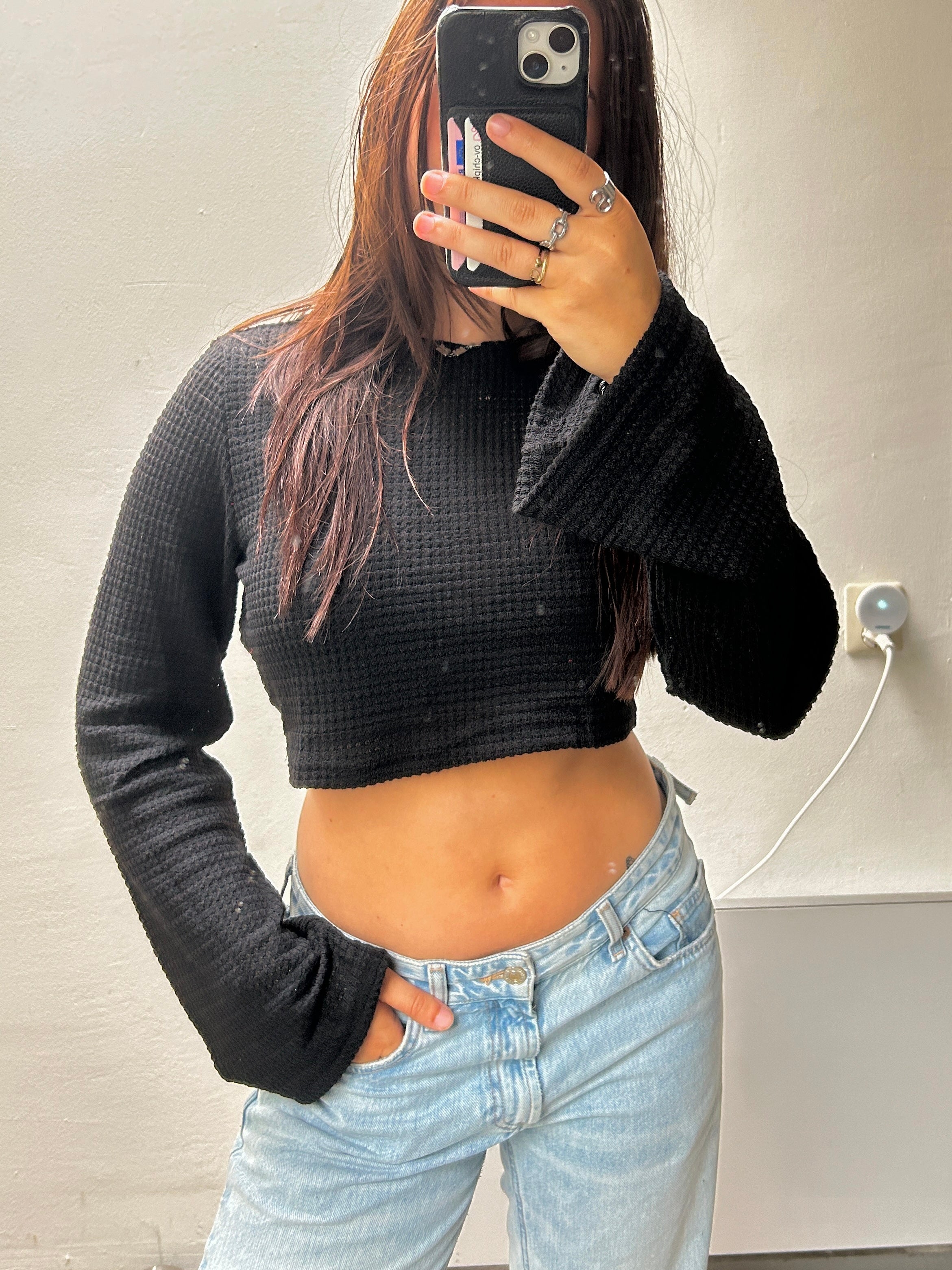 Summer Crochet Top Black - My Favourites