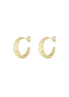 Textured Hoops Earrings - 