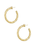 Twisted Relief Earrings - 