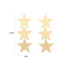Three big stars oorbellen -