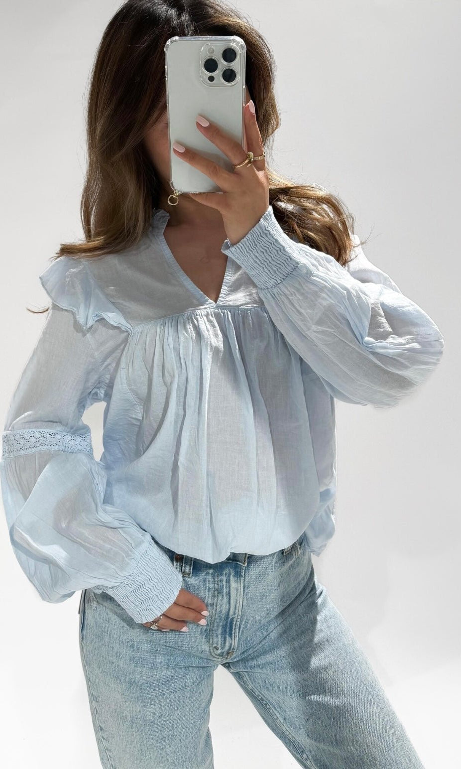 Abby blouse light blue -