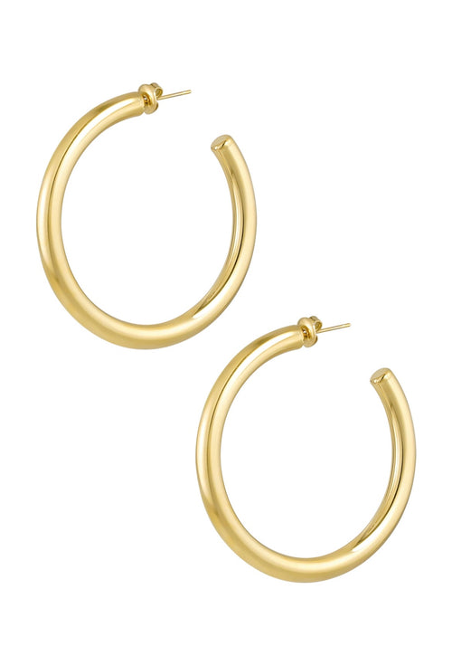 ♥︎BASIC ROUND MEDIUM HOOPS - My Favourites
