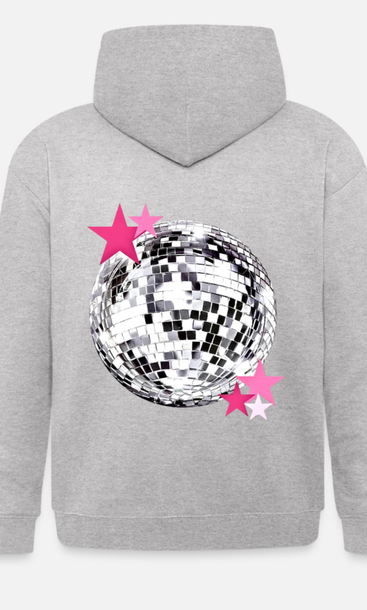 Disco star hoodie light grey -