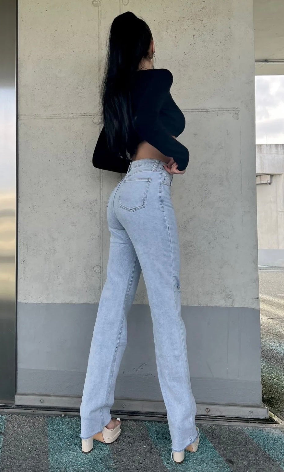 Straight Leg Jeans Ripped Tall -
