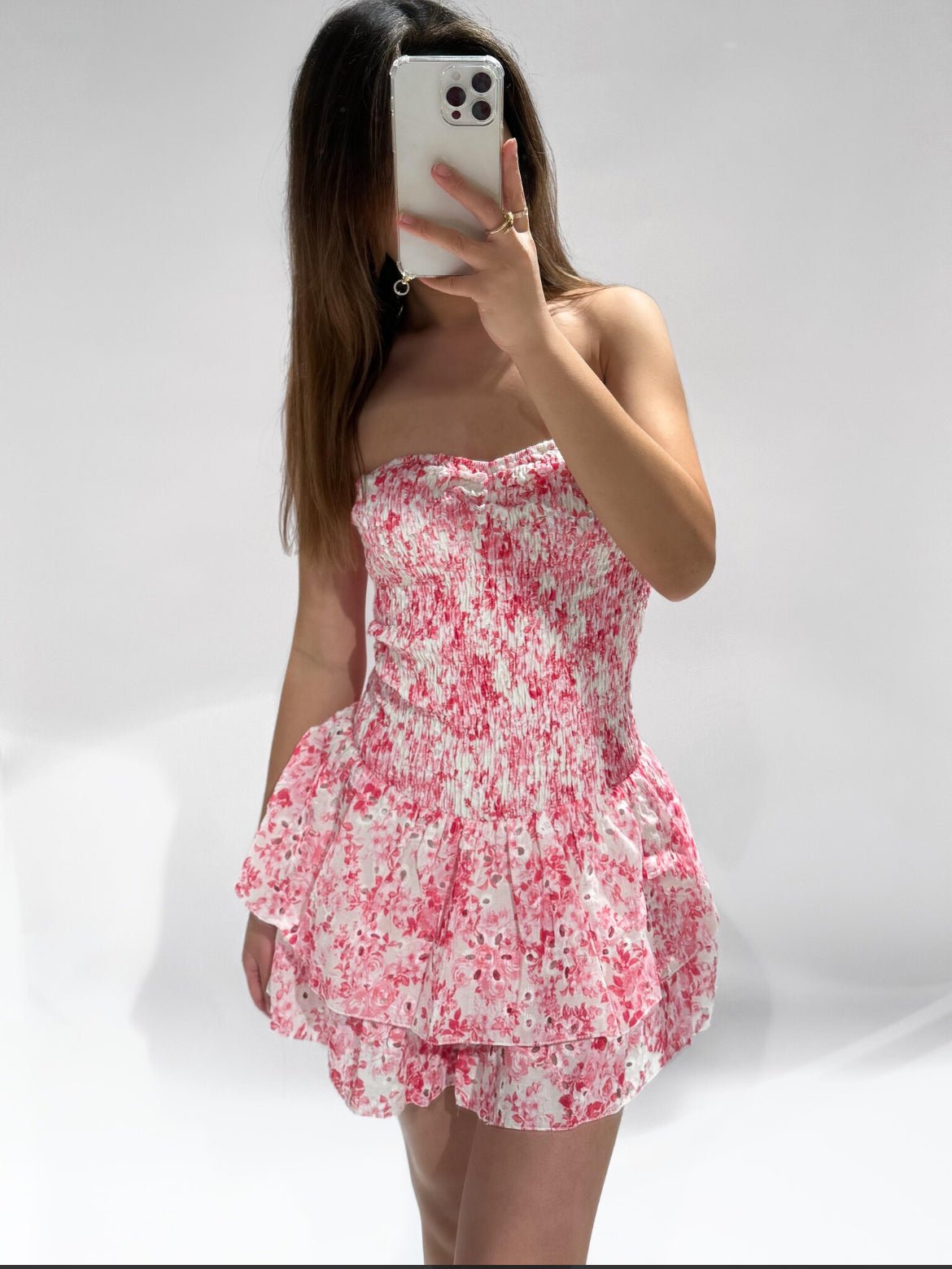 Ibiza playsuit floral red -