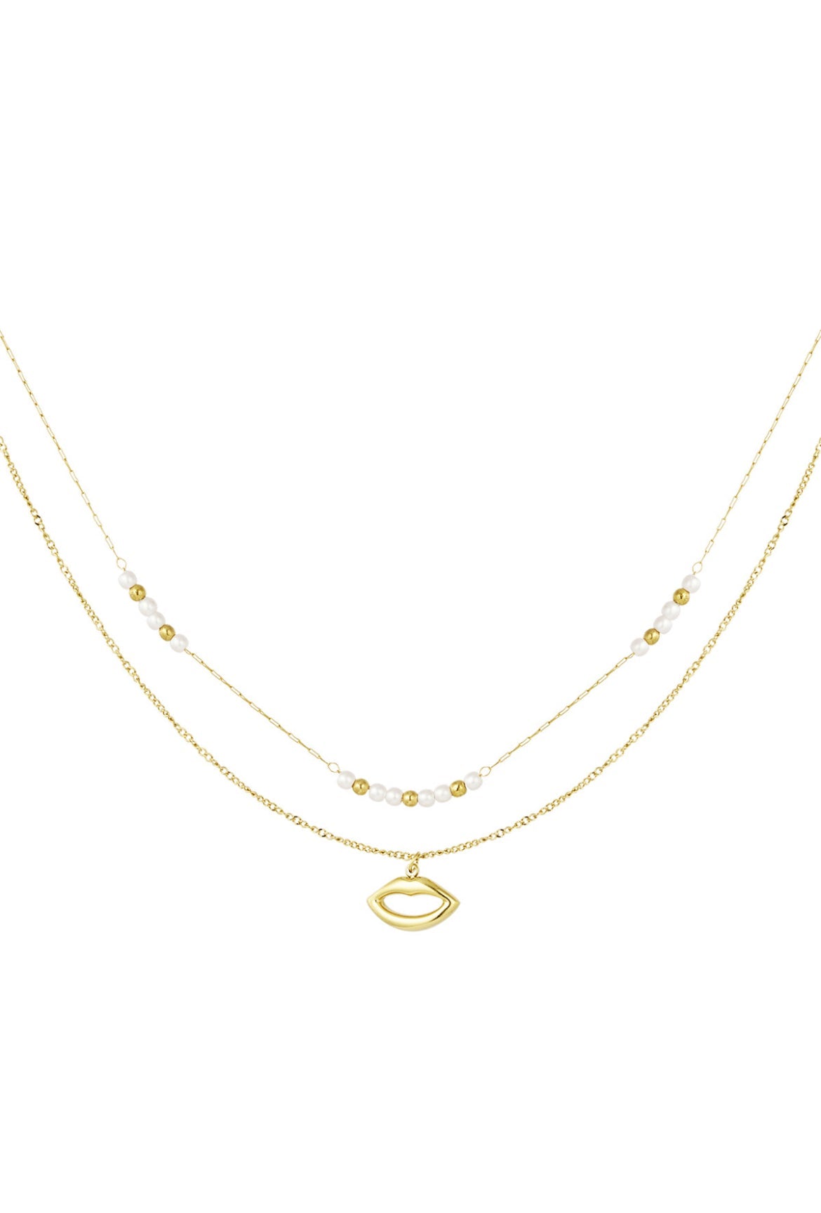 Kiss with pearl ketting - My Favourites