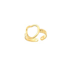 Open heart chain ring -