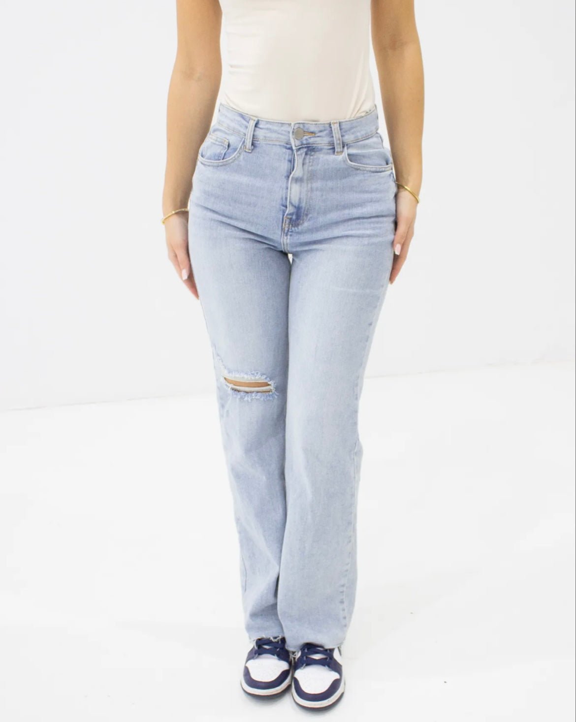 ♥︎RIPPED WIDE LEG JEANS (PRE ORDER) - My Favourites