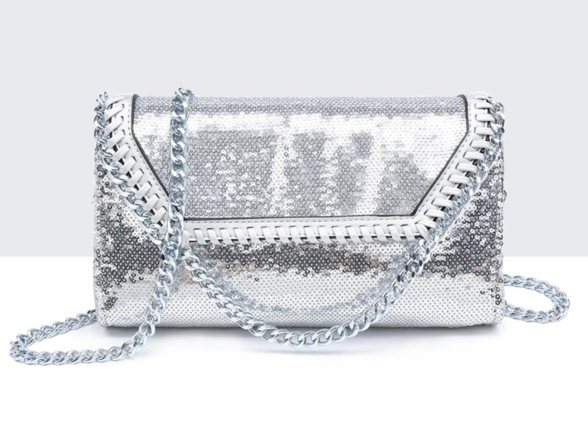 Sparkle bag silver -
