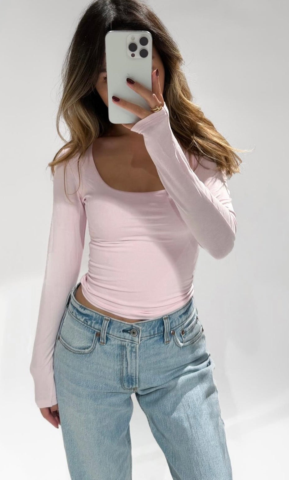 Zola top baby pink -