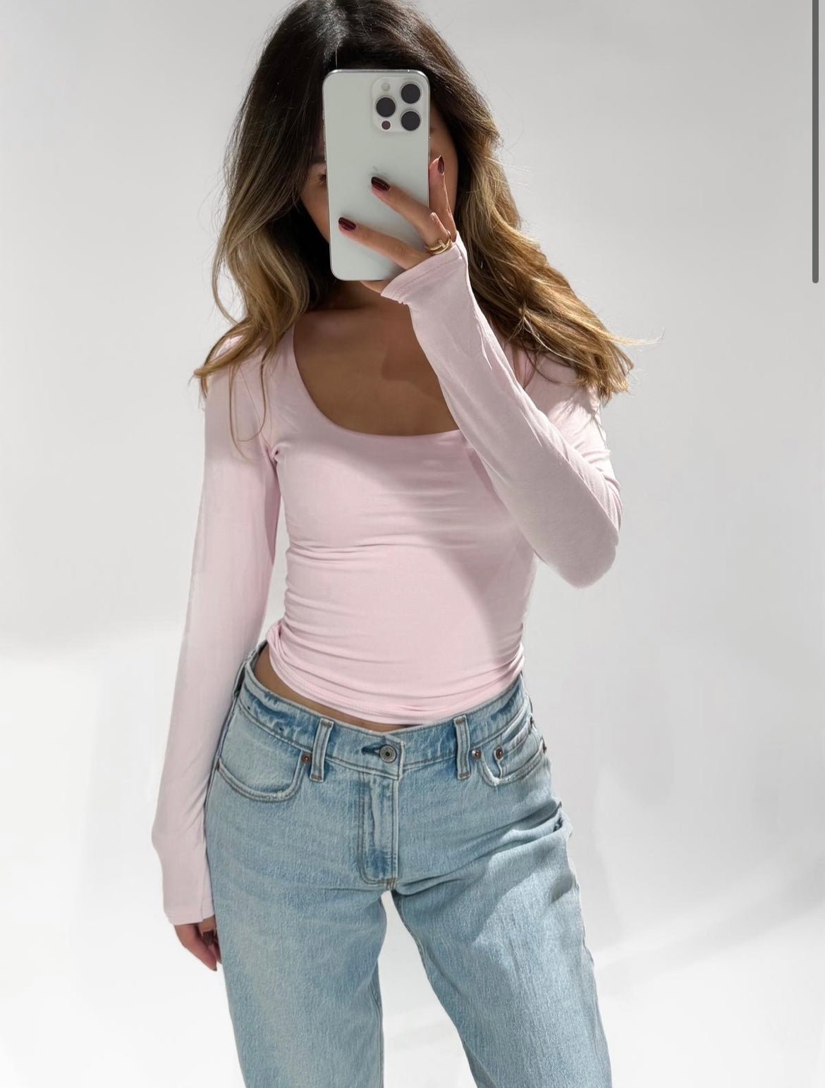 Zola top baby pink -